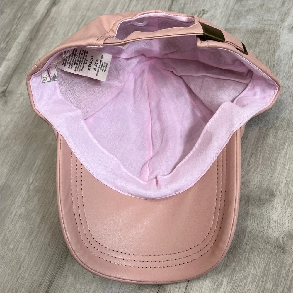 Free People Gramercy Vegan Leather Baseball Hat Cap Adjustable Strap Bundle of 2